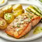 Pan-seared salmon with lemon butter and herbs, showcasing what is the tastiest way to cook salmon
