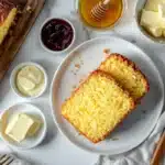 A featured image of cornbread and corn cake illustrating what's the difference between corn cake and cornbread