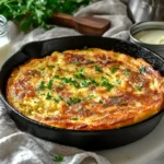 Southern cornbread recipe with beef tallow baked in a cast-iron skillet, showing a crispy golden crust and moist interior